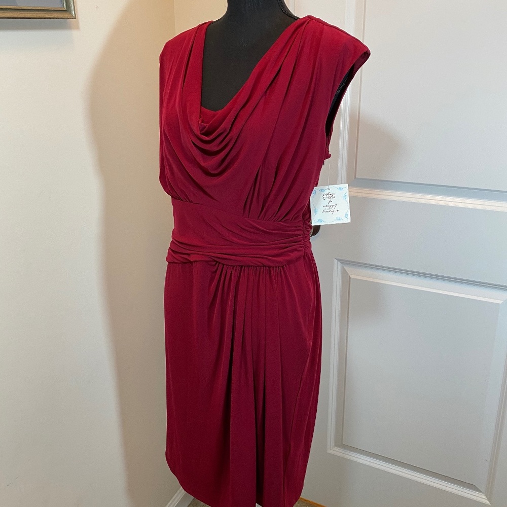 Suzi Chin Ruched Jersey Dress